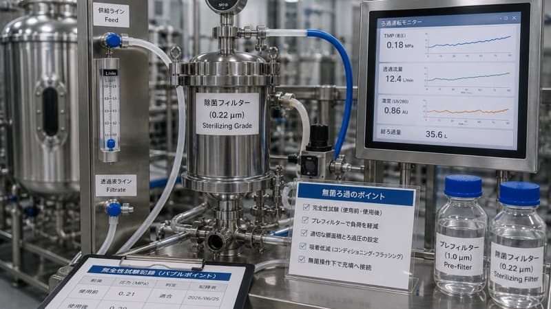 無菌ろ過（除菌ろ過）とは？充填前の最後の無菌化