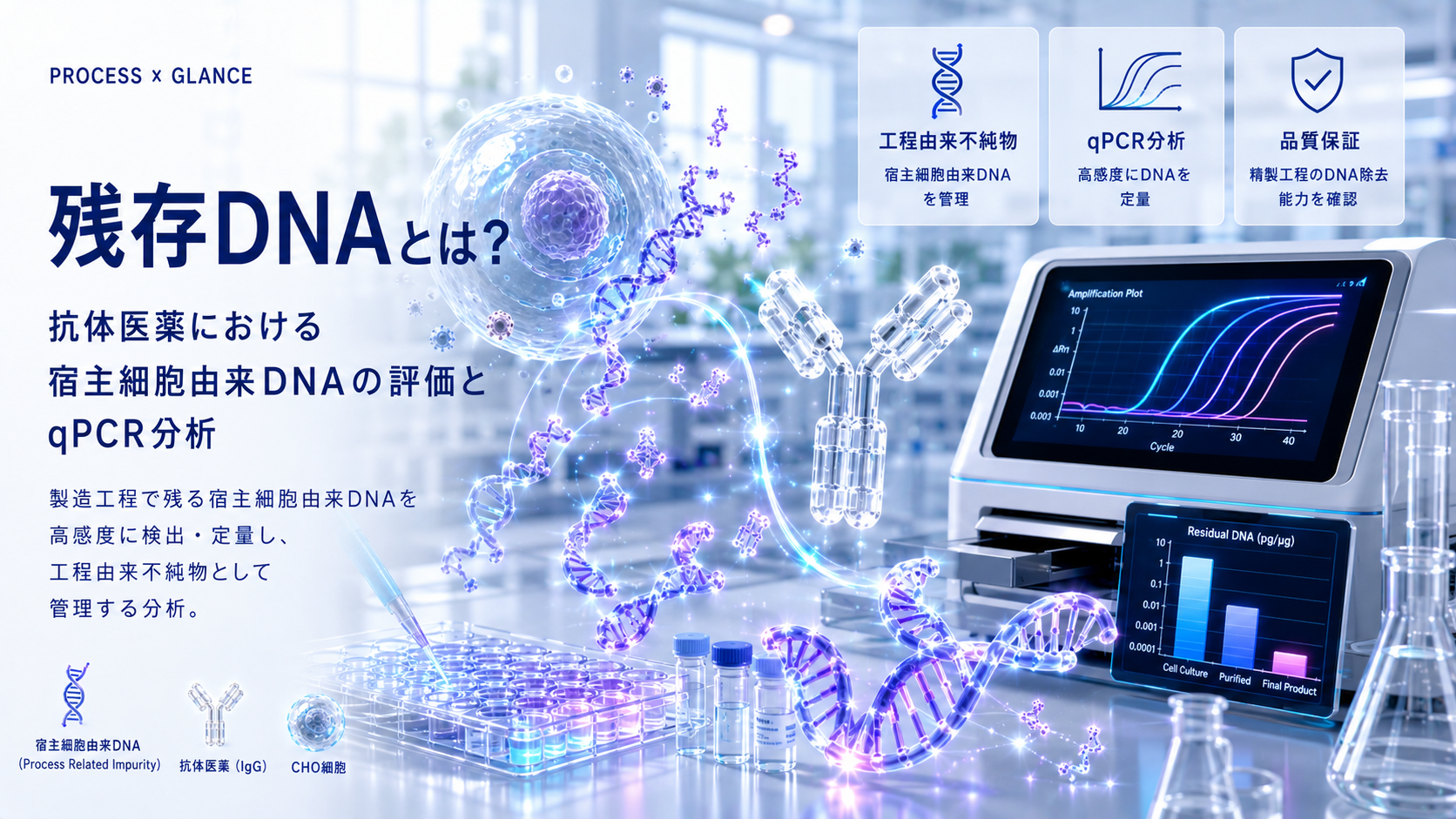 残存DNAとは？抗体医薬における宿主細胞由来DNAの評価とqPCR分析